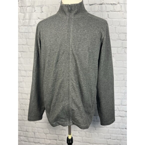 Bonobos Jacket Men Large Slim Full Zip 46%Cotton 54%Polyester Dark Heather Gray - Picture 2 of 8